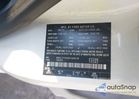 2011 Ford Transit Connect Xl from USA, damaged, VIN NM0LS7CN3BT069318